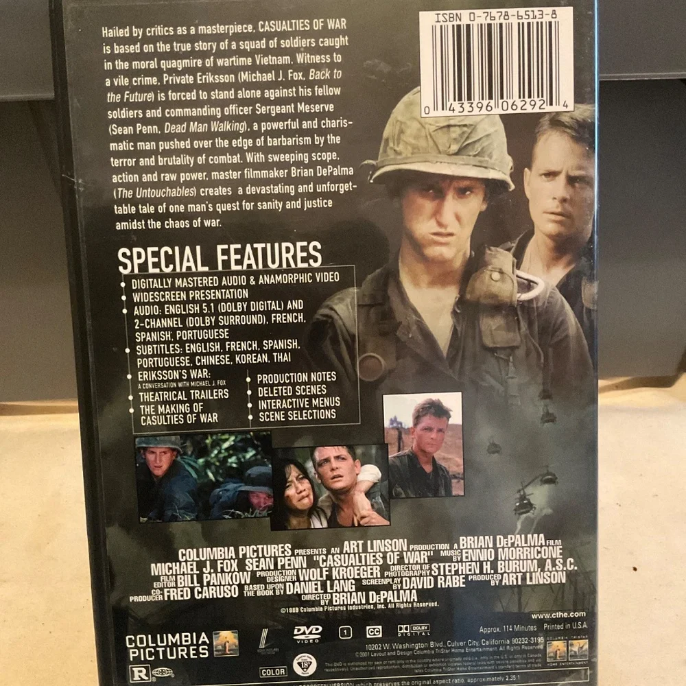 DVD - Casualties of War. V77